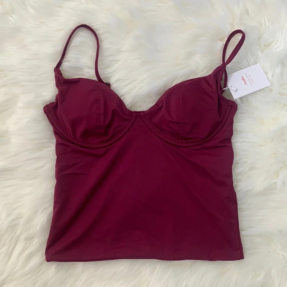 Andie The Canary Tank Top swim Plum Medium - Picture 2 of 7
